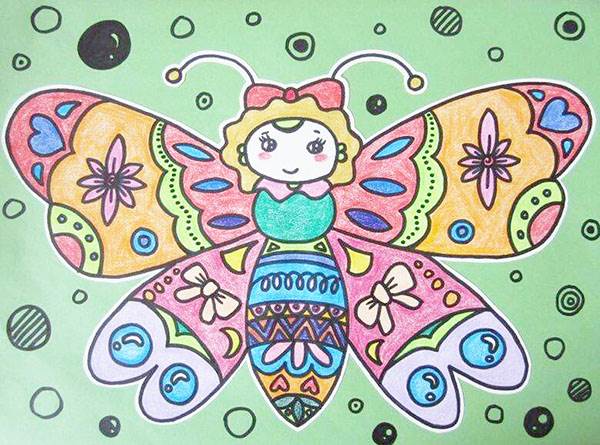美丽的蝴蝶绘画作品图片