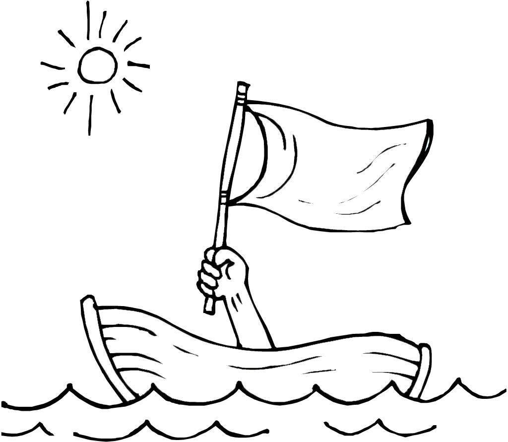 小帆船简笔画可爱图片