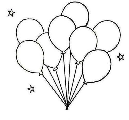 气球简笔画 可爱 简单图片