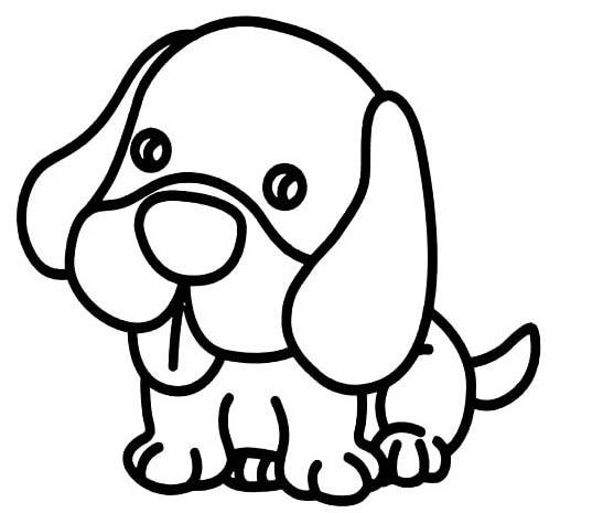 狗简笔画可爱简单小狗图片