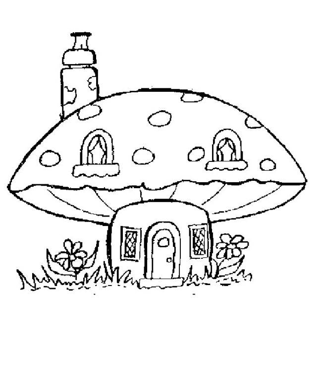 蘑菇城堡简笔画图片