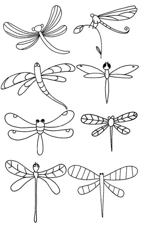 画图片)简笔画蜻蜓的简单画法蜻蜓儿童画简笔画作品欣赏小蜻蜓简笔画