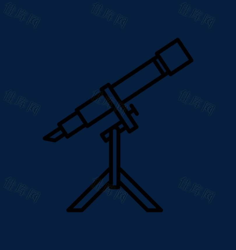 单筒望远镜简笔画图片