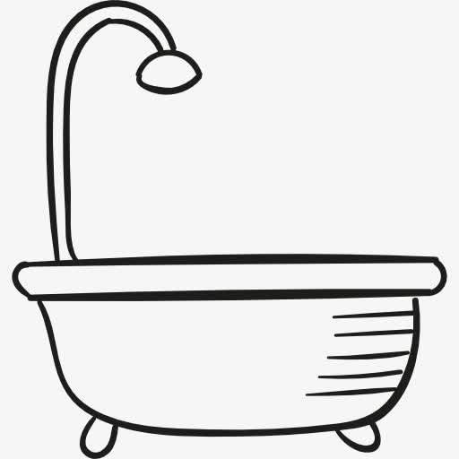 浴缸简笔画 简单图片