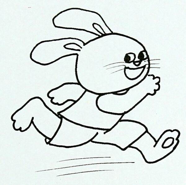 春天的兔子简笔画图片
