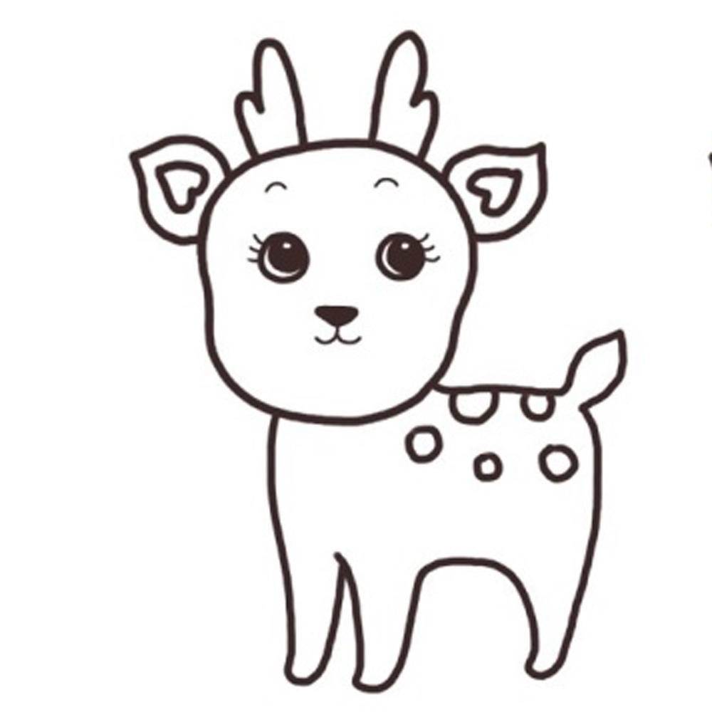 鹿的画法简笔画图片