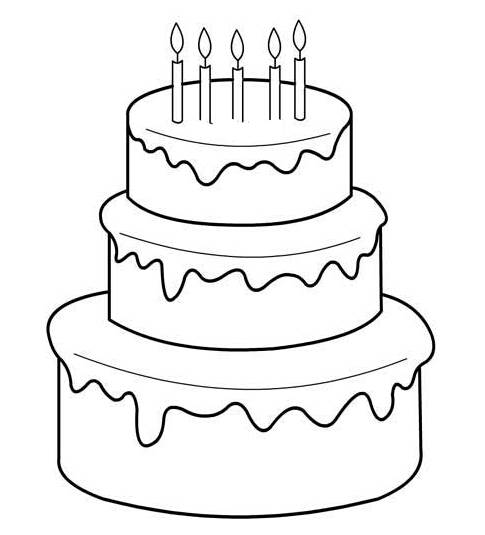 生日蛋糕简笔画幼儿图片