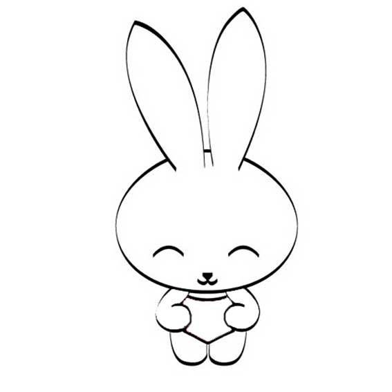兔子照片卡通简笔画图片
