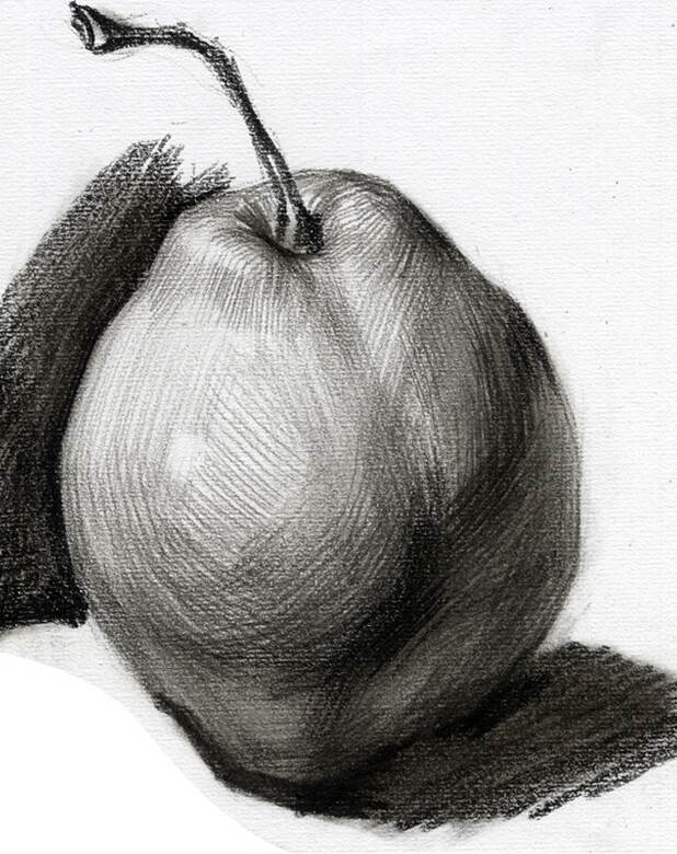 素描画水果单个易画图片