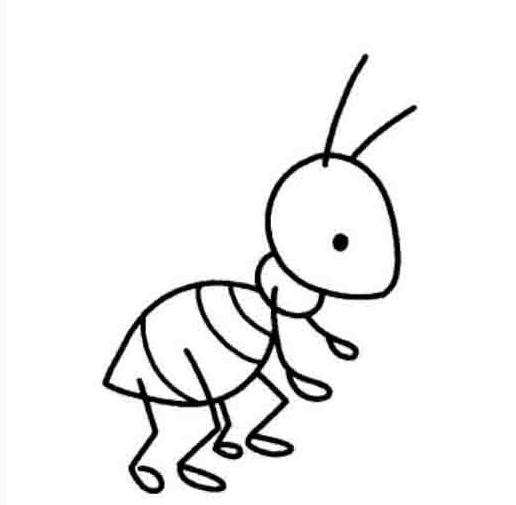 蚂蚁简笔画 家园图片