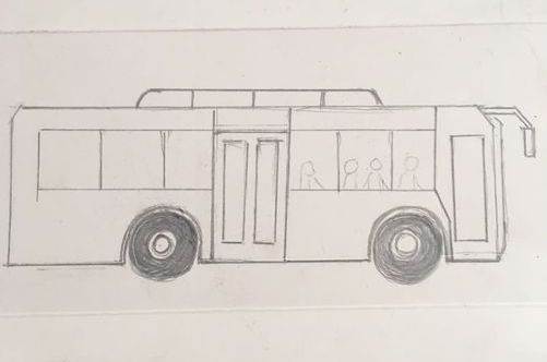 公交车的简笔画公交车的简笔画简单漂亮