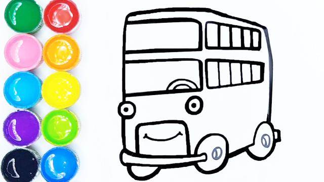 公交车卡通图片简笔画