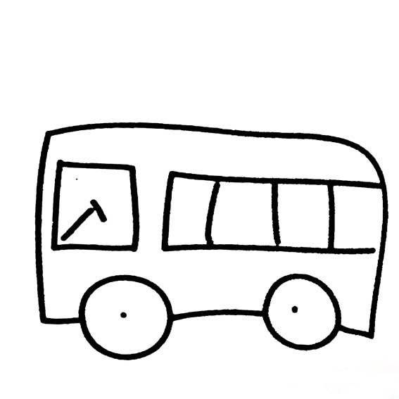 公交车的画法简笔画图片