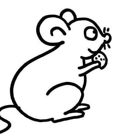 老鼠简笔画可爱画法图片