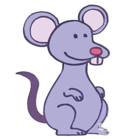 老鼠简笔画彩色作品最新老鼠彩色简笔画图片