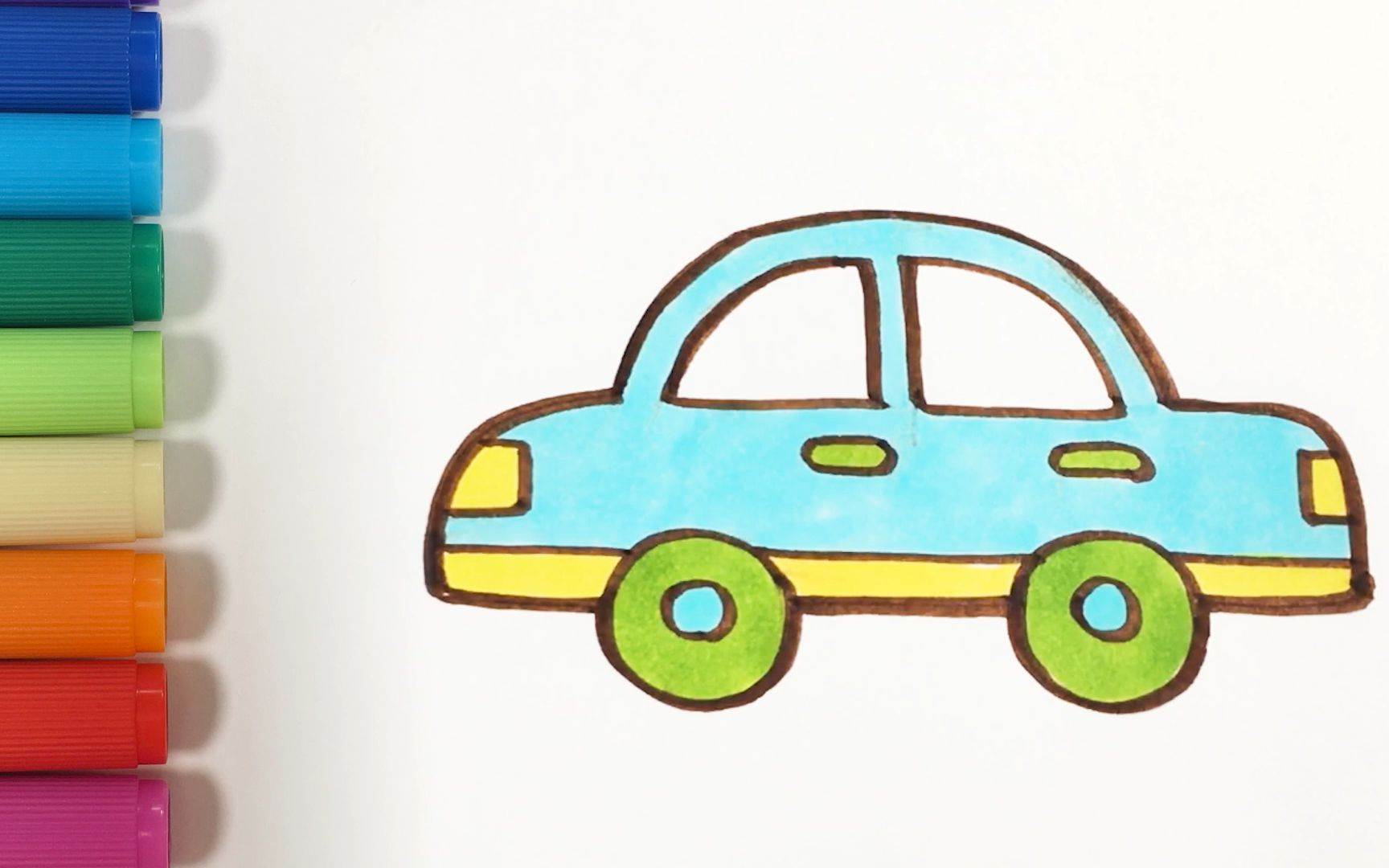 小汽车儿童画 - 堆糖，美图壁纸兴趣社区