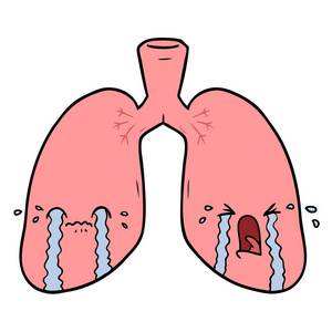 肺的简笔画手绘图图片