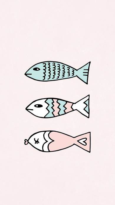 菱形鱼的简笔画及颜色图片