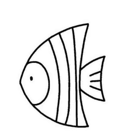 鱼的简笔画简化图片