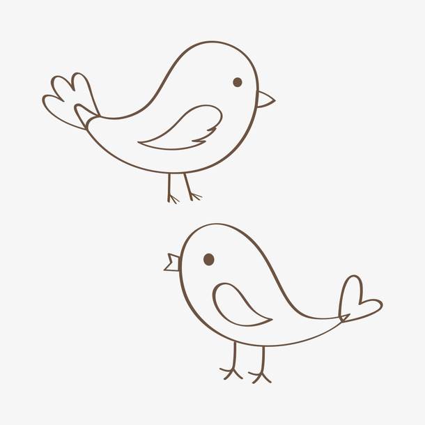 简笔画鸟的画法最简单图片
