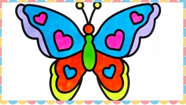 儿童画蝴蝶的简单画法图片