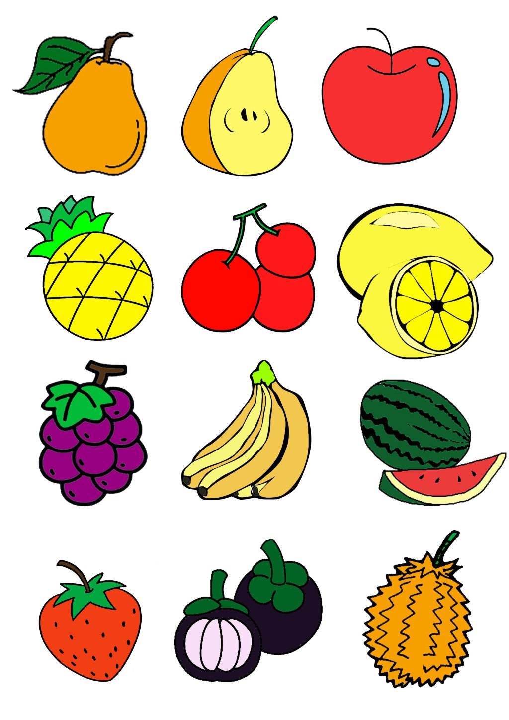 最新水果简笔画彩色 水果简笔画彩色可爱 卡通