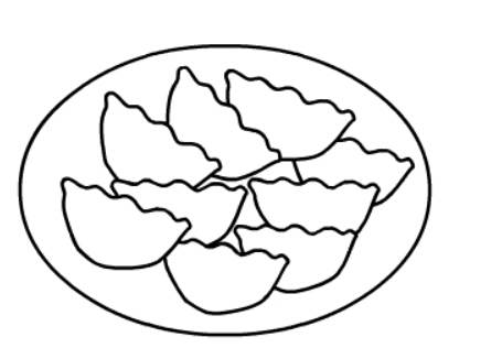 简单饺子简笔画画法图片步骤
