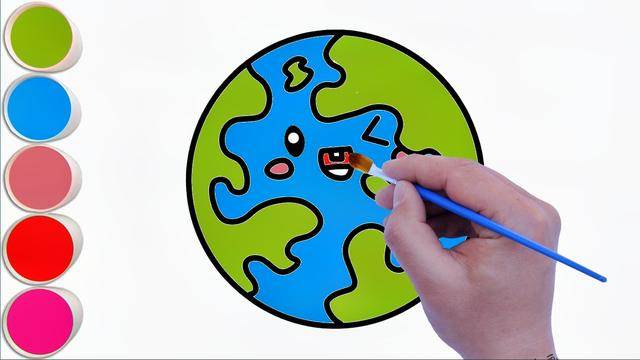 地球简笔画2022最新 彩色地球简笔画的画法步骤