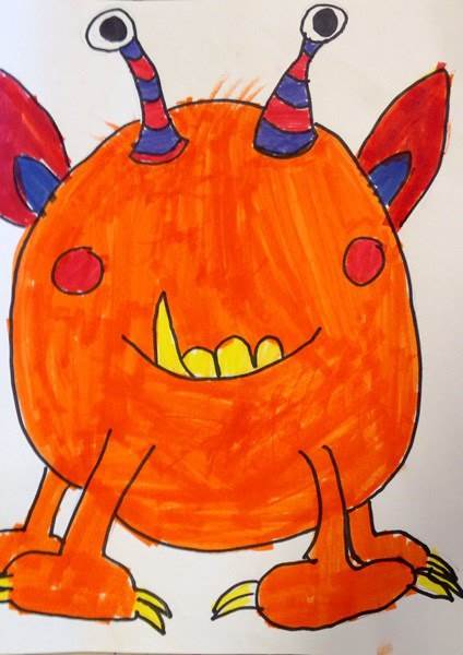 小学生画怪兽小学生怎么画的怪兽