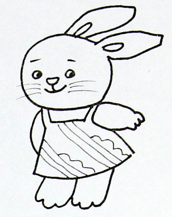 画小兔子的简笔画简单图片