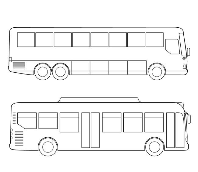 幼儿园简笔画公交车图片