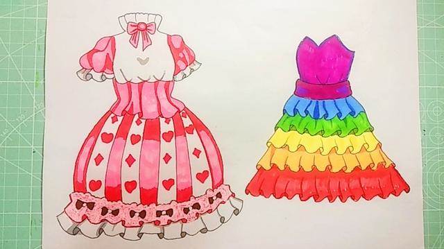 彩色裙子简笔画简单图片