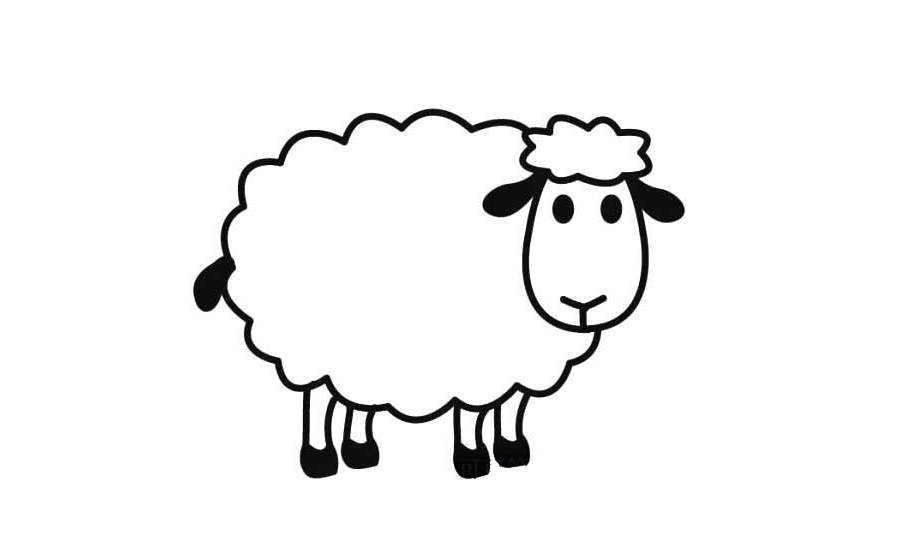 羊的简笔画简单图片