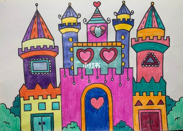 城堡简笔画幼儿园教材图片
