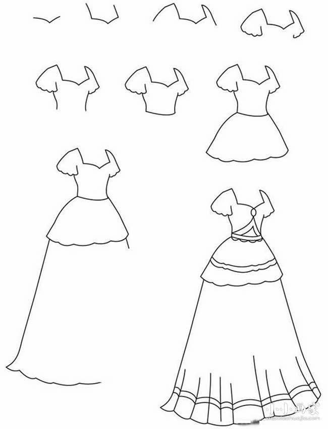 连衣裙简单画法图片