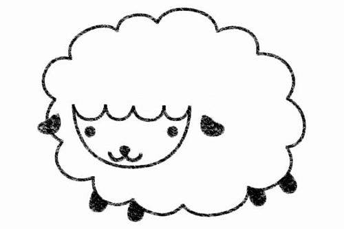 山羊的简笔画儿童图片