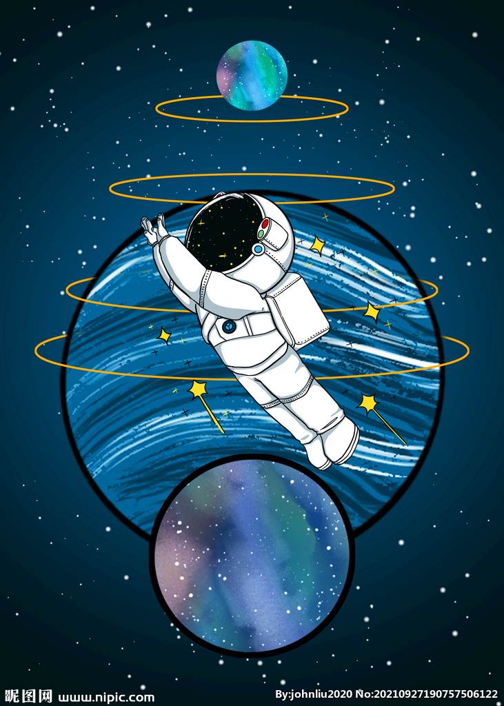 宇航员背面画法图片