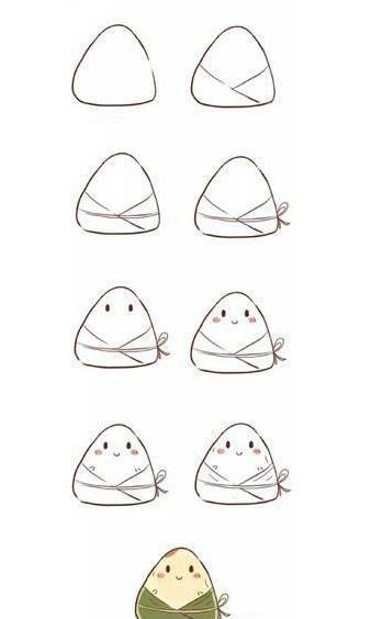 最简单的粽子画法图片