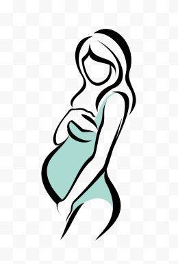 女人怀孕的图片简笔画图片