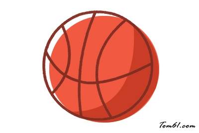 简笔画彩色篮球图片
