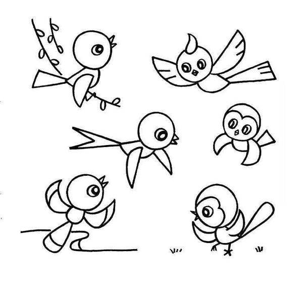 各种鸟的简笔画怎么画图片