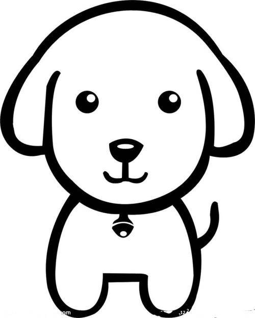 画可爱的小狗 画法图片