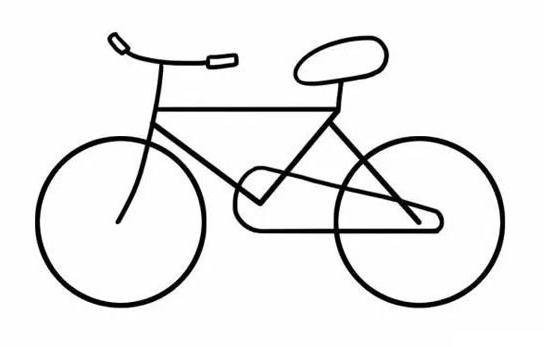 怎么画自行车简单画法图片