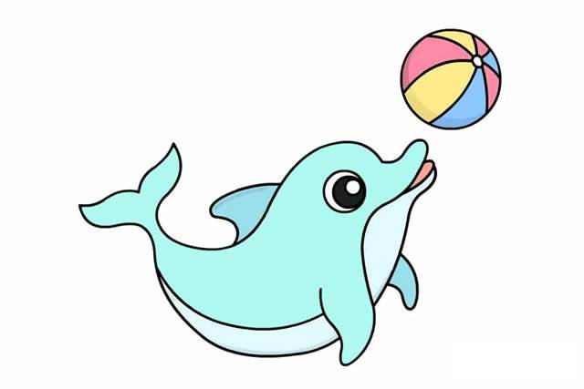 最简单的海豚简笔画图片
