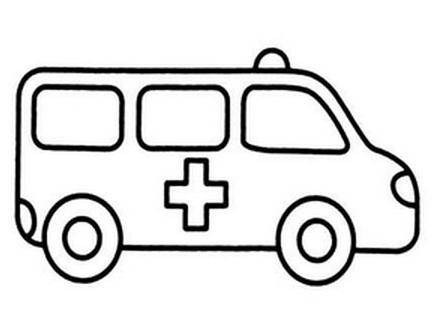 车简笔画小朋友如何简单画出救护车简笔画小汽车(二)学画卡通救护车