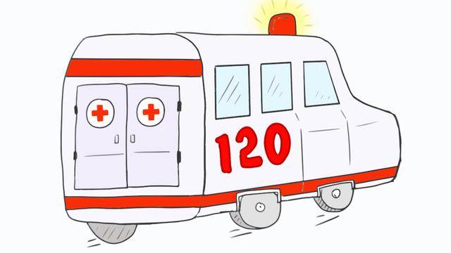 120急救车简笔画图片