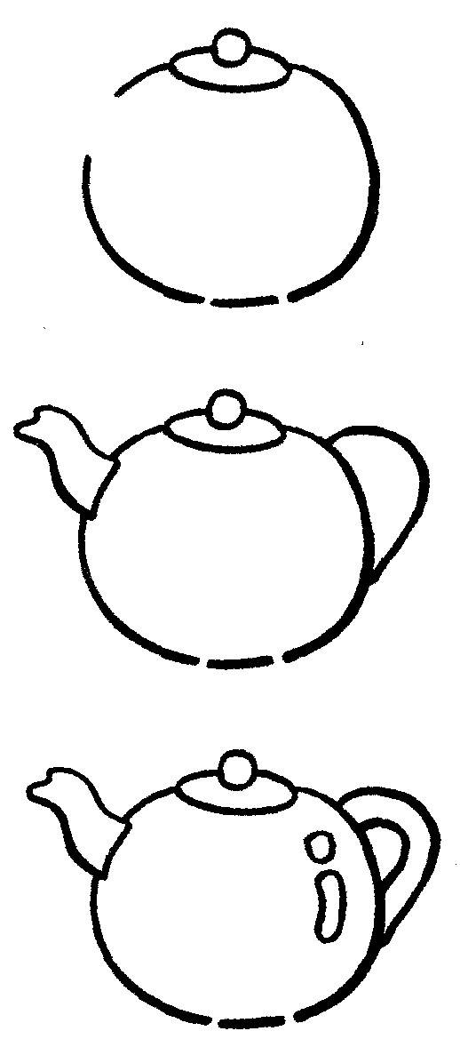 茶壶卡通简笔画图片