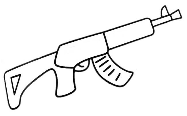 8月最新关于枪的简笔画 枪简笔画儿童画