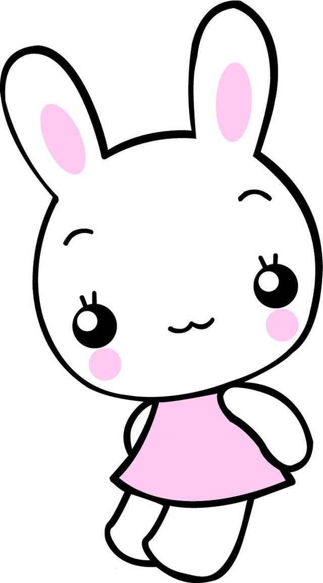 可爱兔子简笔画 公主图片