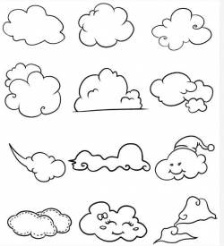简笔画怎么画白云图片